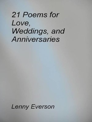 cover image of 21 Poems for Love, Weddings, and Anniversaries